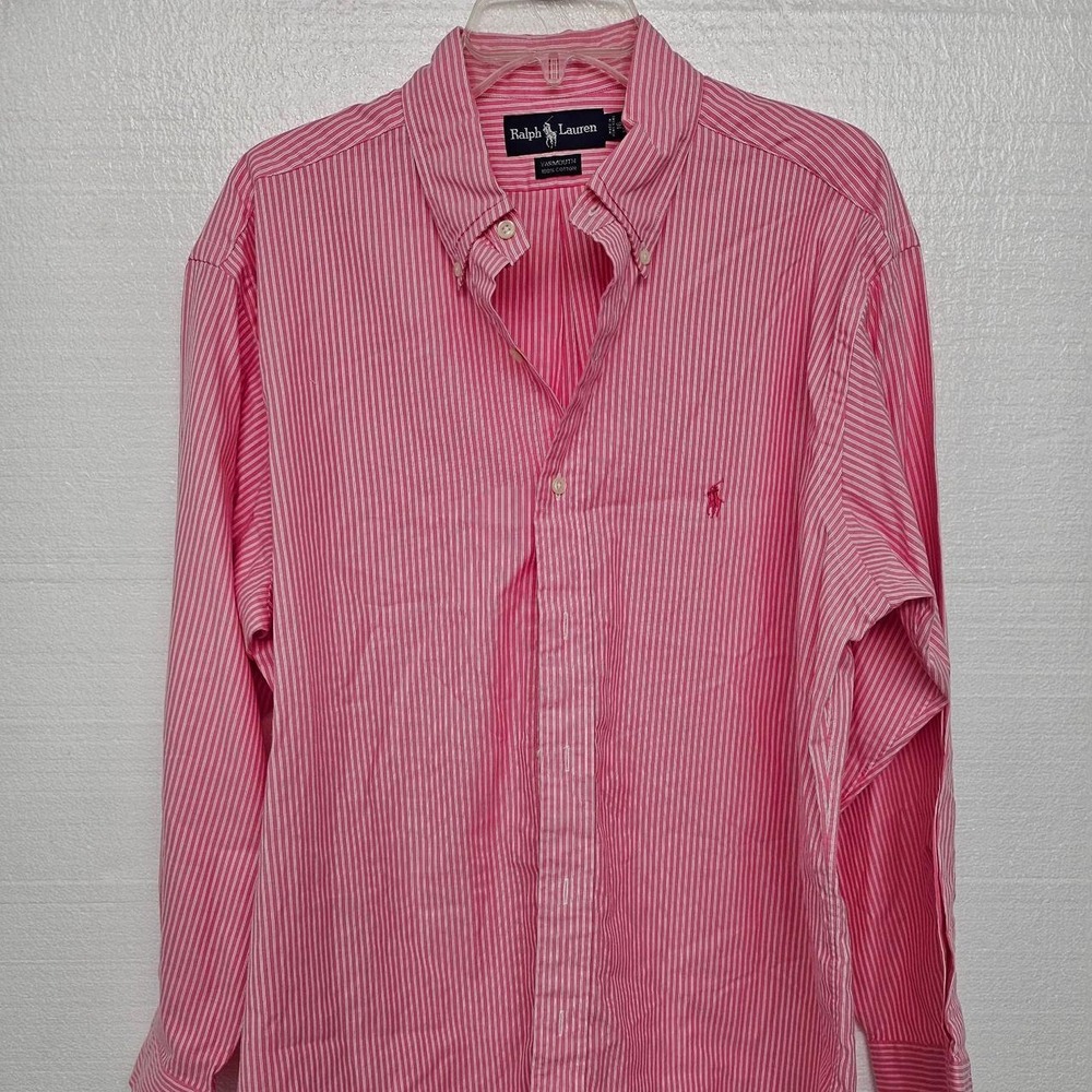 Ralph Lauren Yarmouth Pink & White Button up Shirt ,